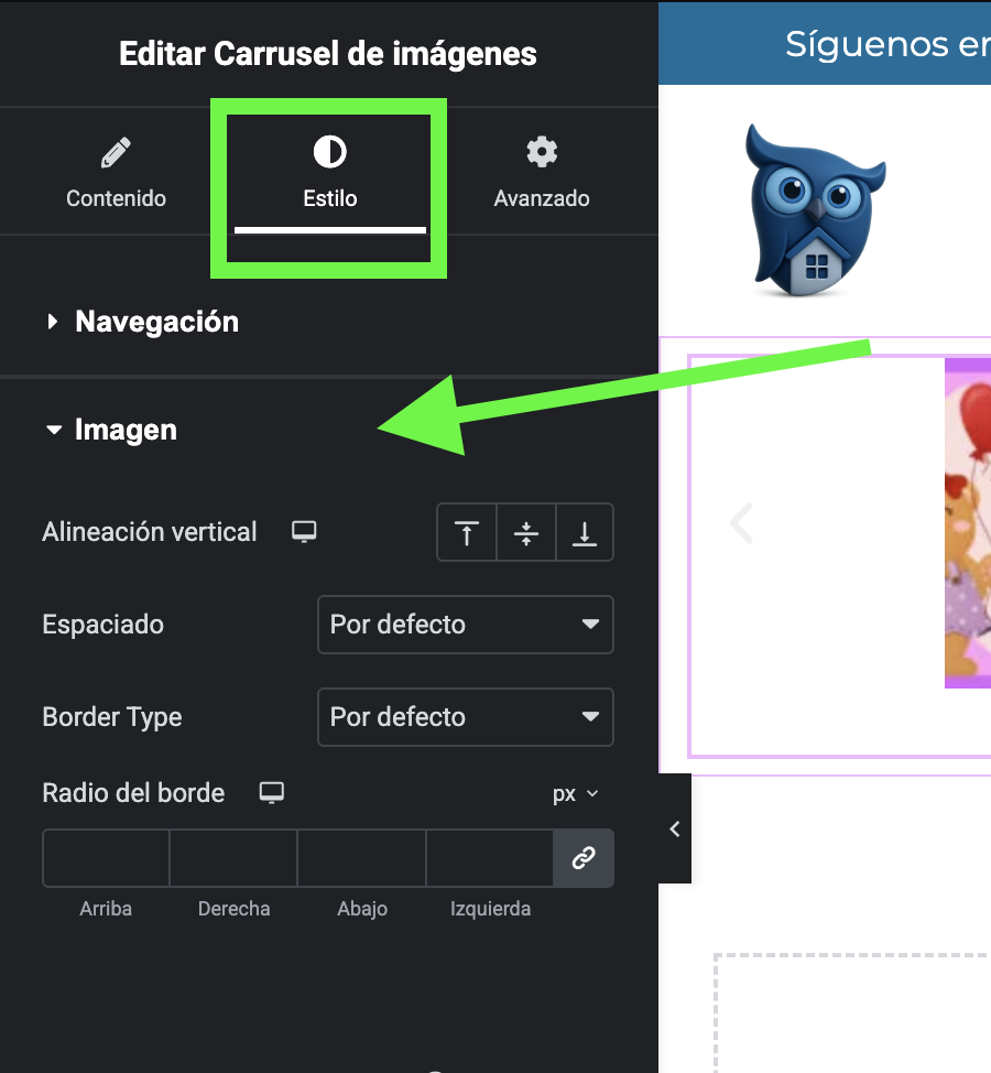 Cómo configurar el widget de slider en Elementor en 5 pasos 4 Opciones Del Slider En Elementor.